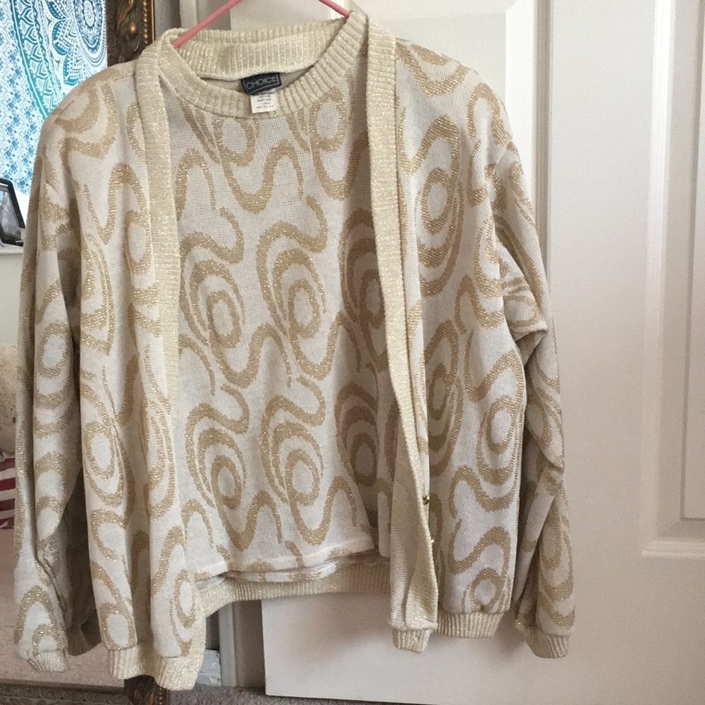 Vintage 80s Choice 2-Piece Cardigan Sweater Set